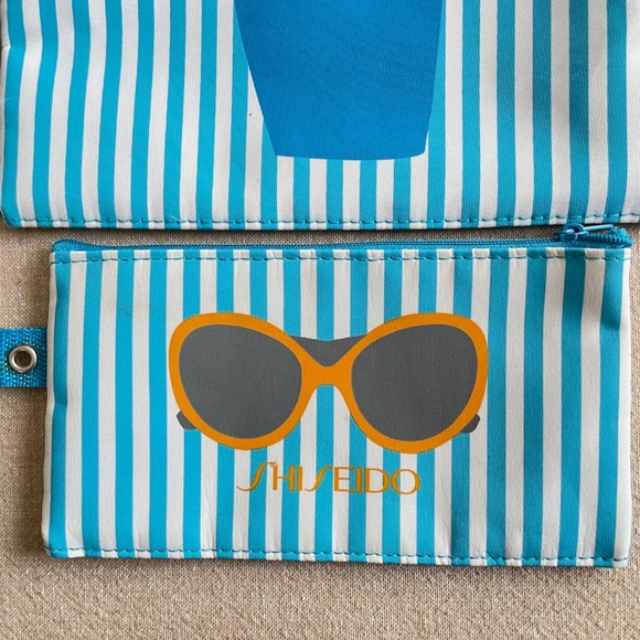 Set of Tommy Hilfiger/Shiseido Aquamarine Beach Tote with 3 Accessory Bags - Picture 13 of 13